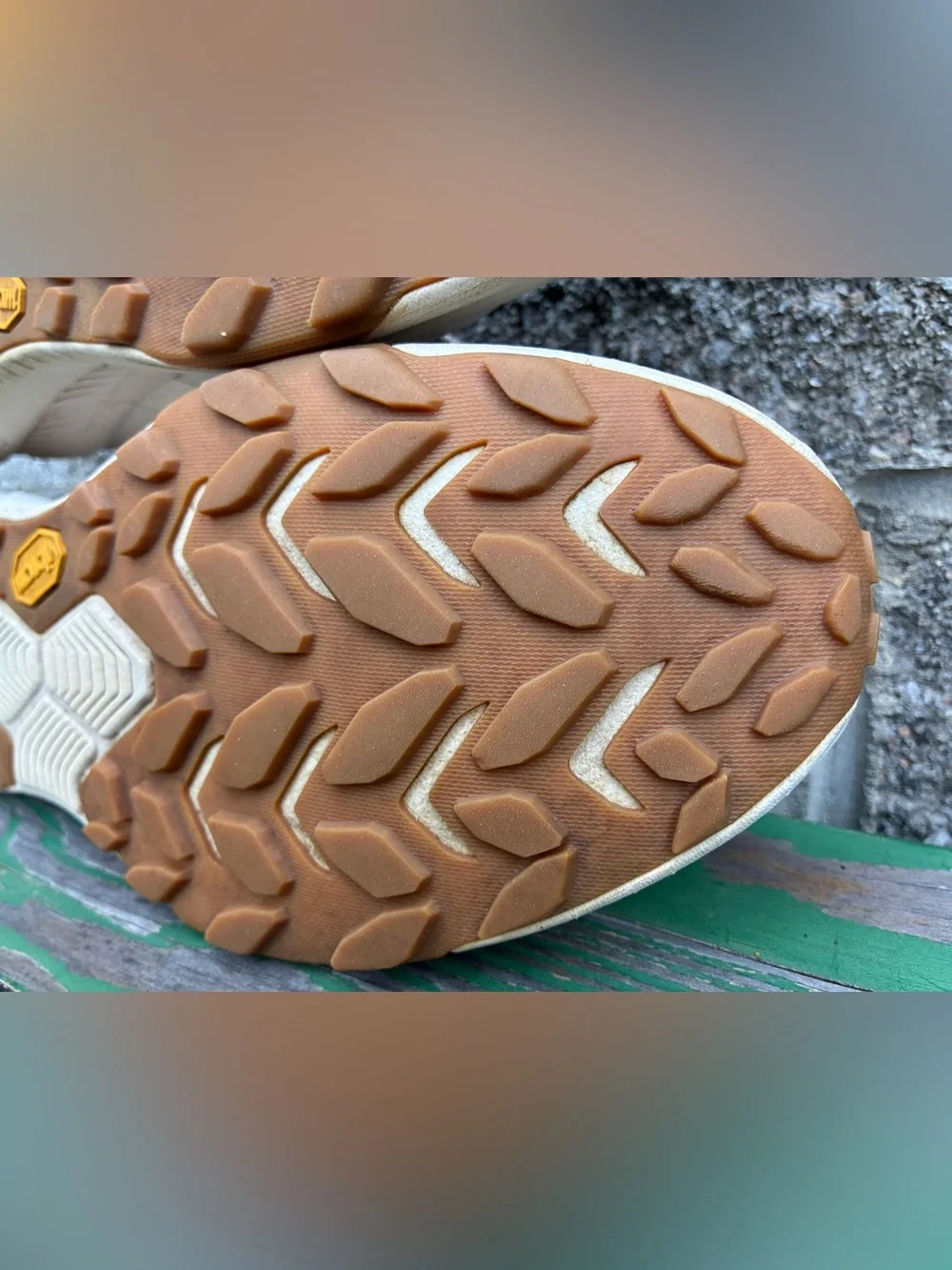 HOKA Womens Transport Running Walking Shoes Sneakers Eggnog Sz 10 B Vibram